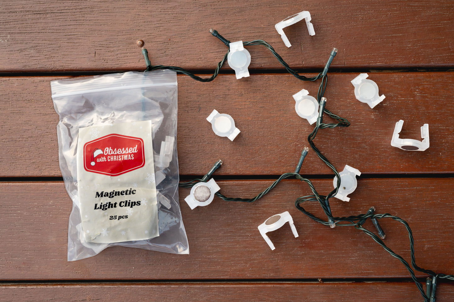 Magnetic plastic clips - 25 pk