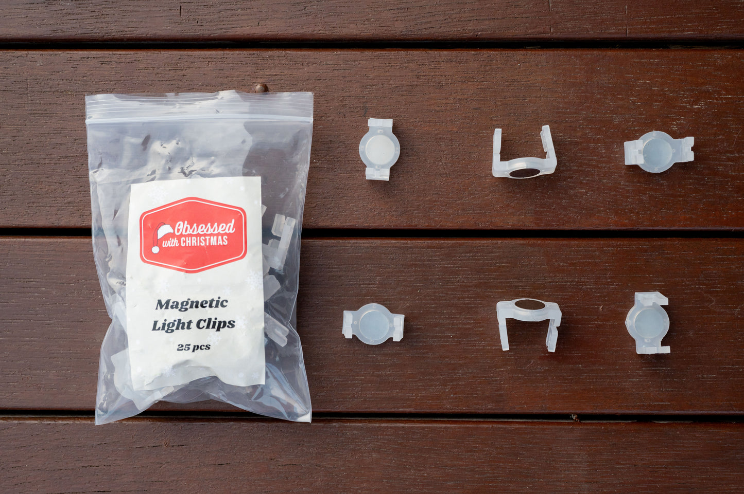 Magnetic plastic clips - 25 pk