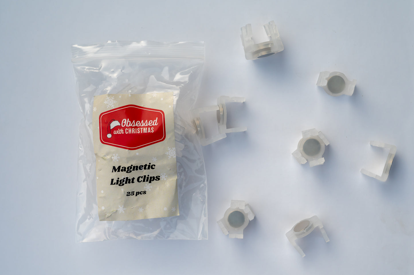 Magnetic plastic clips - 25 pk